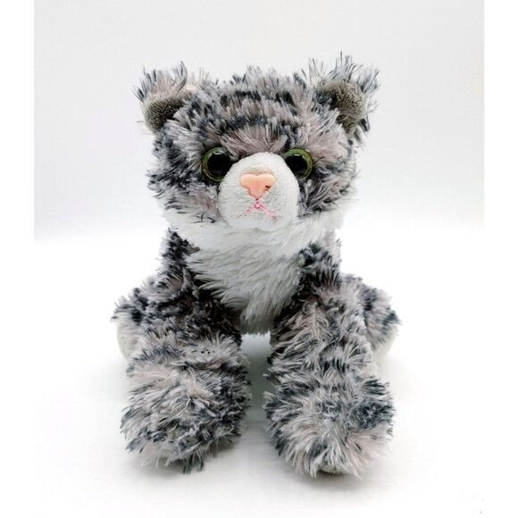 Aurora Gray Stripe Tabby Cat 7 Inch Stuffed Animal Plush Toy - Picture 1 of 5